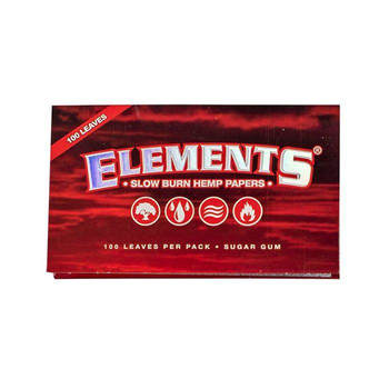 Бумажки Elements Red (Hemp) Single Wide - Бренд Elements - Магазин бонгов бонгшоп.рф