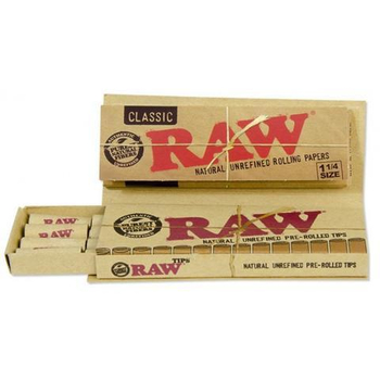 Бумажки Raw Connoisseur 1 1/4 size + Pre-rolled tips - Бренд RAW - Магазин бонгов бонгшоп.рф